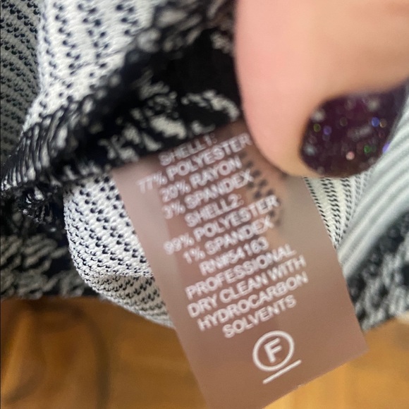 Tommy Hilfiger Women's Black White Houndstooth Plaid Mini Dress Sz 4 Fall Winter - Picture 6 of 6